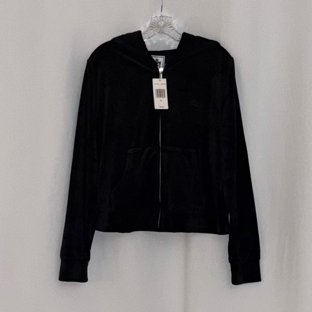 Juicy Couture Black Velvet Light Weight Jacket